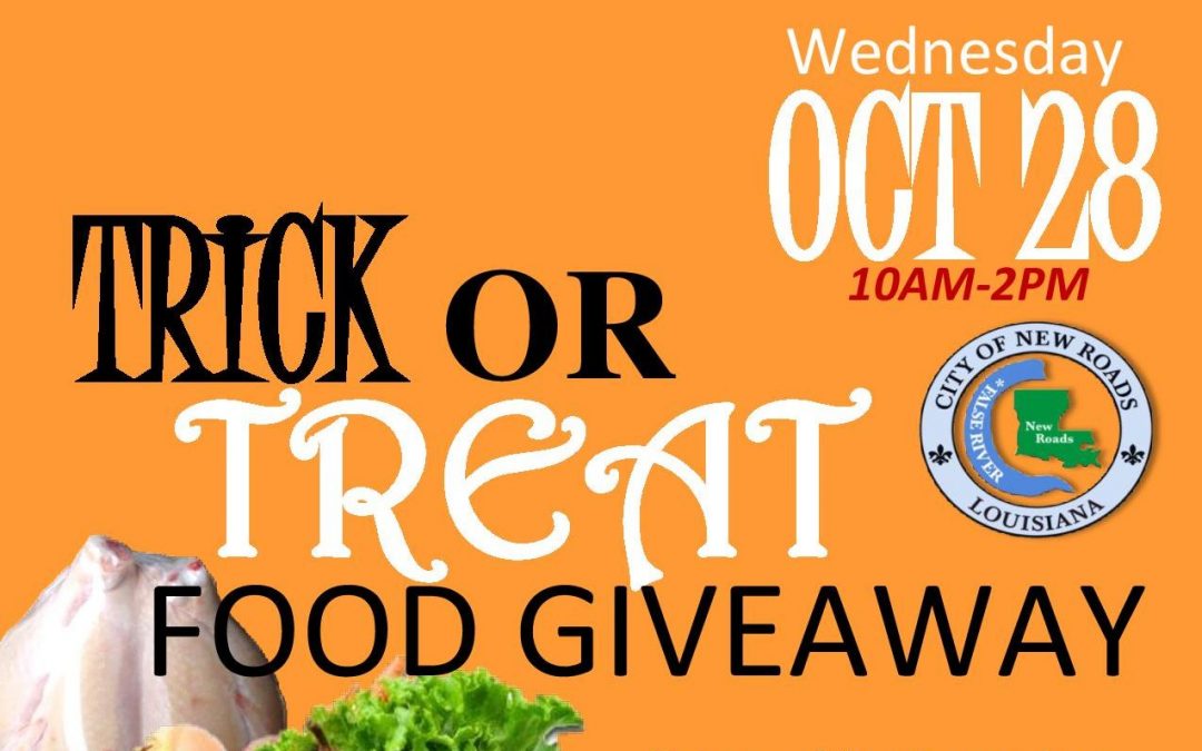 City of New Roads Host “Trick or Treat” Drive-Thru Food Giveaway